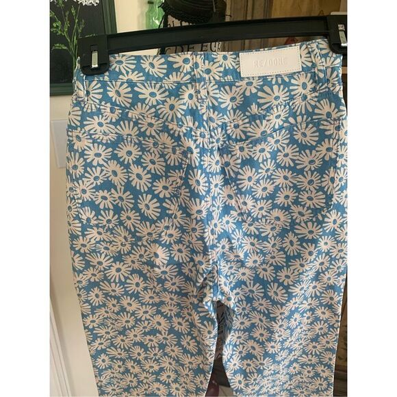 RE/DONE 70s floral-print cotton-canvas bootcut pants - Picture 9 of 10